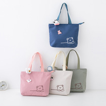 New Japanese minimalist student ladies Hand bag canvas casual shopping canvas bag portable shopping canvas bag