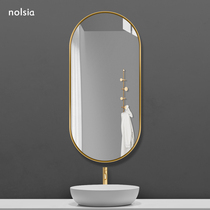 Light luxury framed bathroom mirror toilet washroom bathroom mirror vanity mirror toilet mirror