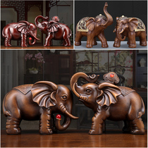 Resin elephant ornaments A pair of lucky living room tea room Bogu rack TV wine cabinet trinkets New Chinese style