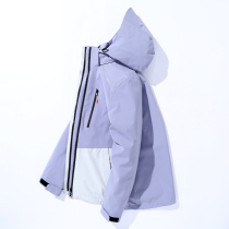 Outdoor charge womens Tide brand three-in-one two-piece set detachable plus velvet thickened autumn and winter windproof jacket men