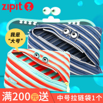 ZIPIT big number zipped pen bag creative student stationery for bizarre pen case large capacity transparent pencil case makeup bag