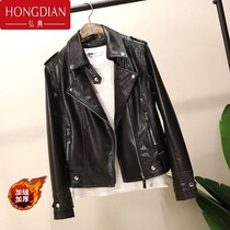  Leather women 2019 spring and Autumn Korean version slim small lapel fashion short PU motorcycle clothing leather jacket womens outer