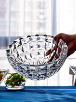 Creative living room large fruit plate crystal glass fruit bowl fruit bowl fruit Basin home countertop vase living room flower decoration