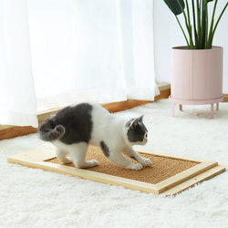 Cat Scratching Board Solid Wood Cat Claw Board Nest Cat Scratching Pad Vertical Sisal Cat Scratching Board Grinding Claw Anti-Cat Scratch Sofa Cat Supplies