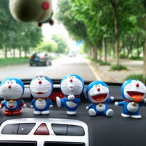 Cartoon blue fat car ornaments robot cat doll toy jingle cake decorations car supplies 10CM