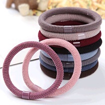 5-20 pieces of large and thick head rope adult black leather sleeve tie hair rope rubber band does not hurt hair High elastic hair ring