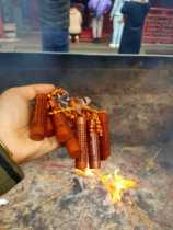 Lang Yan curse cylindrical car keychain Putuo Mountain pass the incense burner in front of the temple to support K ai light pendant