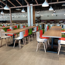 Custom Unit School Canteen Dining Table And Chairs Company Factory Staff Restaurant Table And Chairs Mee Dining City Quick Restaurant Table And Chairs