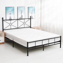 ins Princess Wrought iron bed sheet double bed Iron bed double bed 1 8 meters iron frame bed rental room Steel frame bed Modern simple