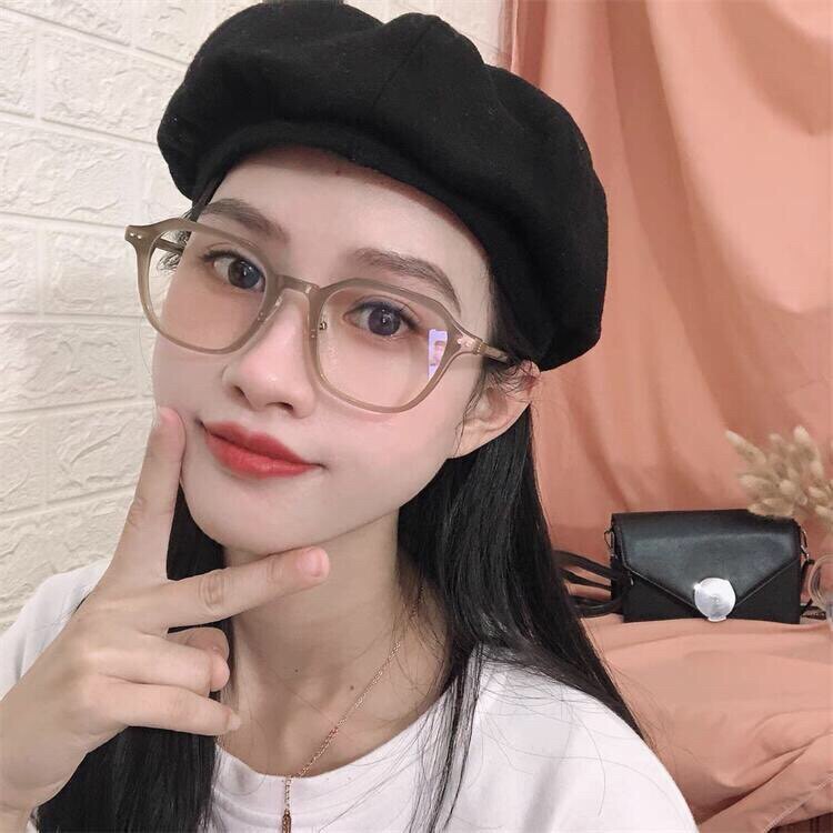 Karyn Show Wise the same Little Red Book Recommended Glasses Frames Milk Tea color Blu-ray Blue Light Vegan Glasses can be worthy of a degree