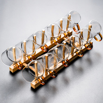 Glass tea cup shelf set home Tea small Cup Master Cup with individual single Cup transparent tea