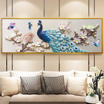 2019 New 5d Diamond painting full of diamond embroidered peacock living room point diamond cross stitch bedside painting bedroom simple modern