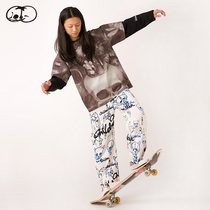 South children Childrin Nan original round collar fall shoulder leave Two necrotic street trend easing long sleeve special sale