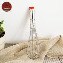 Baking tool stainless steel red head whisk 8 inch household manual whisk egg beater good helper kitchen