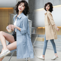 Thin Style Wind Coat Jacket Womens Dress 2022 Spring Autumn New Fashion Temperament 100 Hitch Long Summer Breathable Sunscreen