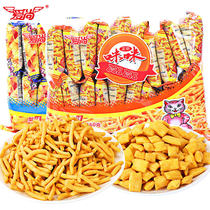 Mimi shrimp strips 100 packs of crab flavor snacks gift bag three-in-one snack fries chips crispy noodles wholesale whole box