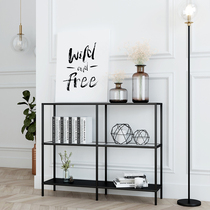 Nordic decorative shelf Wrought iron corner floor-to-ceiling bookshelf Living room simple entrance Multi-layer partition storage rack shelf