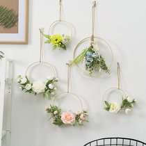 European milk tea shop wall decoration pendant creative products living room bedroom room Wall Wall Wall Wall decoration bamboo ring flower