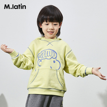 Maradin children's clothing men's children's short vests 2021 spring and autumn new fun pull print handsome hoodie