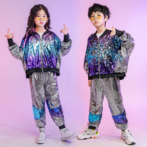 Factory direct sale childrens JAzz dance costume sequins male and female hip-hop hip hop hip-hop dance modern dance JAzz tide suit