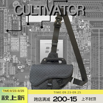 Cultivator original street trend Diamond heavy texture black function crossbody portable saddle bag men and women