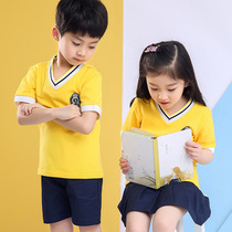 Kindergarten school uniforms summer clothes childrens class uniforms sportswear summer cotton suits British style
