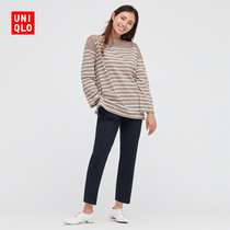 Uniqlo Womens Loose Striped T-shirt (Joker Navy Long Sleeve) 442793UNIQLO