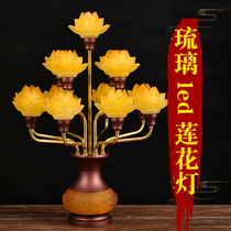 Temple for Buddha lights led glazed lotus lanterns Buddha lights seven-Product Nine-product thirteen-color Buddha lights