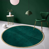 Light luxury green living room carpet round carpet balcony chair mat modern tea table blanket net red bedroom carpet round