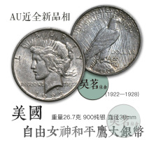 American silver coin Peace Eagle pigeon silver dollar Morgan Eagle 1 yuan 27 grams popular popular foreign coin ten product N1