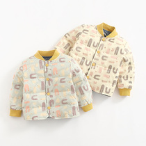 Baby autumn and winter warm coat 0-1-2-3 years old boy foreign boy boy foreign down jacket baby wearing cotton clothes