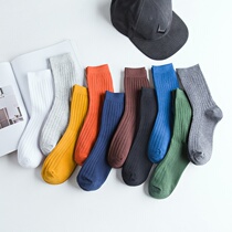 Long Socks Mens Midbarrel Socks ins Chains Chauffins Deodorant Breathable Black Long Silo Socks Pure Cotton Pure Men Deodorant