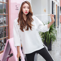 Sweater women 2021 new fashion net red playful loose long-sleeved top sweatpants goddess temperament two-piece suit