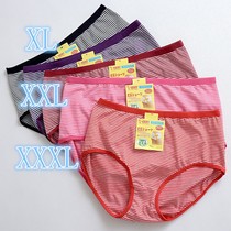 160 Lace Side Strip High Waist Ben Cotton 3 Size Panties Women 200 Jin Fat mm breifs Cotton