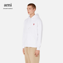 Ami Paris Mens Ami de Coeur Red Heart Hooded Sweatshirt
