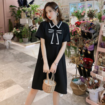 Pregnant womens dress Summer Fairy Doll collar age sweet Super fairy pregnant womens dress summer skirt