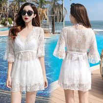 Hot spring bathing suit Online red hot spring clothes to go to the beach Skirt swimsuit female leg cover clothing Swimsuit niche