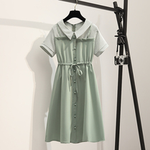 2021 summer new high-end shirt womens big temperament dress loose little fat sister fashion Korean version