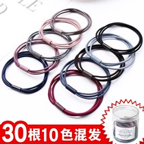 Korean version of adult tie hair personality leather cover female head rope jewelry hair rope Simple leather rope Girls combination simple hair tendon