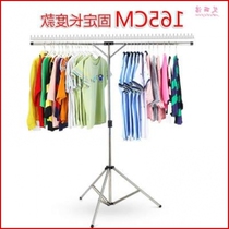 Cooler telescopic hanger drying rack balcony floor-to-ceiling small folding single travel triangle bar drying indoor simple