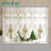 American European style country short curtain half Curtain air curtain lifting curtain lifting curtain floating window Roman curtain kitchen curtain