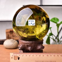 Natural Yellow Crystal Ball Swing Piece Collection Boutique Crystal Hobby W053#2 18kg11 6cm Single Piece Send Certificate