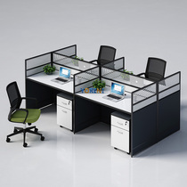Office Desk Chair Composition Wang Character Type Screen Employee position 24 6 Seat Office Work Desk Staff Desk