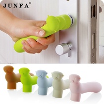  Bathroom door handle set door repair cover protective cover anti-collision door handle protective cover collision silicone suite room