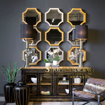 Porch mirror combination mirror decorative mirror wall hanging mirror living room wall hanging mirror home dining side mirror square mirror hanging wall mirror