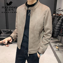 Fugui Bird Mens 2020 Spring and Autumn New Suede High-end Jacket Mens Handsome Korean Trend Jacket