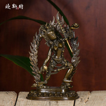 Ostna Lotto Buddha Statue Bronze Antique 7-inch Tibetan Buddhist Buddhism Temple Tantric Buddhism dedicated to the statue