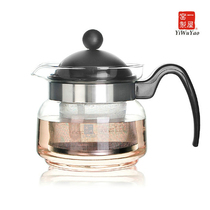 A roof kiln teapot tea pot Simple filter pot high temperature glass floral tea with coffee pot 03P