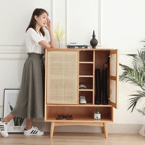 Day-style creative vines Footwear Cabinet Nordic Solid Wood Clothing Hood Cabinet Brief Yoda Garden Folk Juku Wind Storage Containing Cabinet Xuanguan cabinet