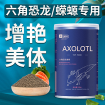 Salamander hexagonal dragons food dinosaur fish feed red worm dragon fish special grain frozen red worm fish food 6-6 fire dragon